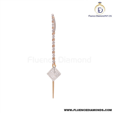 Stunning Sui Dhhaga chandelier Square shape Earrings : Gold with Diamond Encased in Carbon Glass