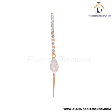 Sui Dhhaga chandelier Drop shape Earrings: Exquisite real Gold with certified Diamond inside Carbon Glass